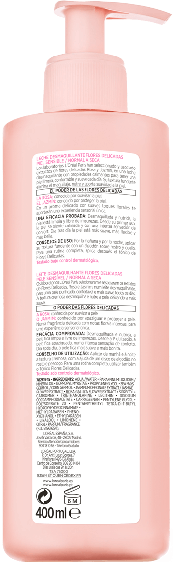 Leche Facial Pieles Sensibles Flores Delicadas